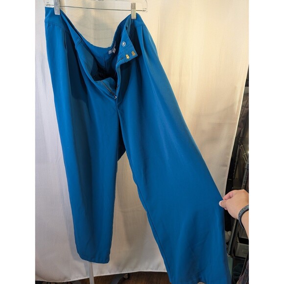SERGIO HUDSON 2x Target Teal Blue High-Waist Wide Leg Trousers Pants (C10) - Picture 3 of 7